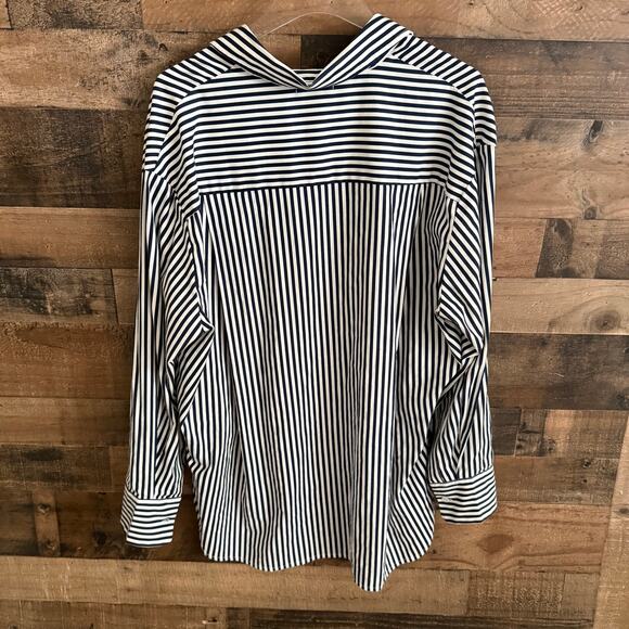 Reformation Oversized Button Down Shirt Striped Women's Size XL - Picture 4 of 6